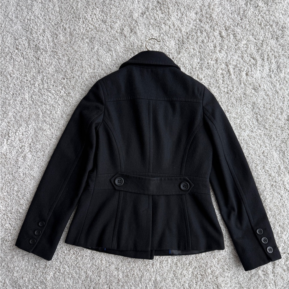 American Rag Cie 1984 Black Wool Blend Pea Coat Sz M - Picture 7 of 8